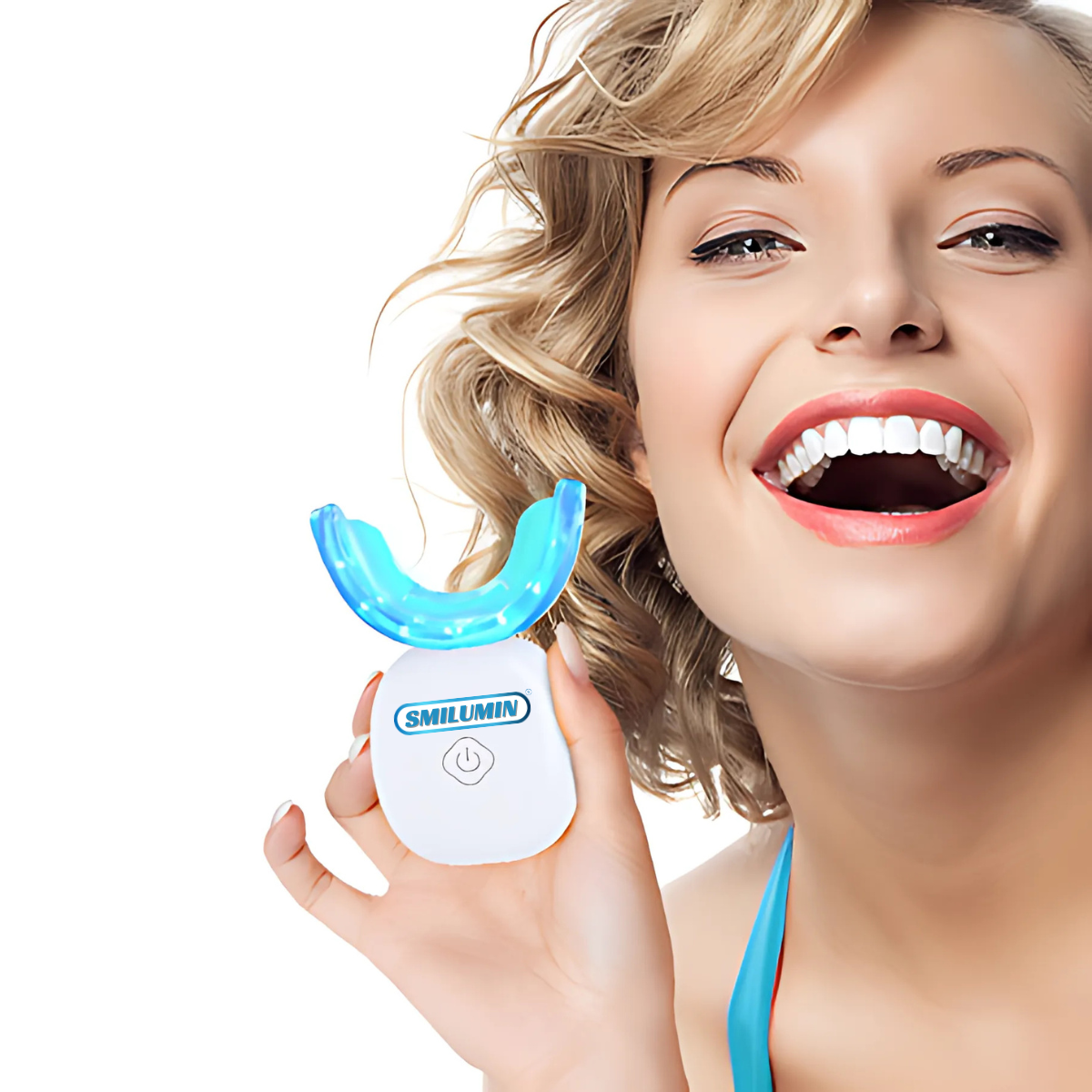 Smilumin – dantų balinimo rinkinys su juostelėmis ir LED lempa