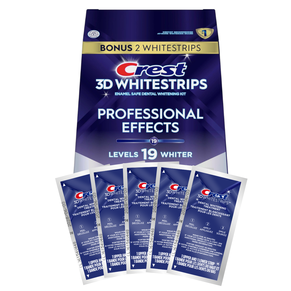 Bieliace Pásiky Crest Professional Effects Levels 19 Whiter