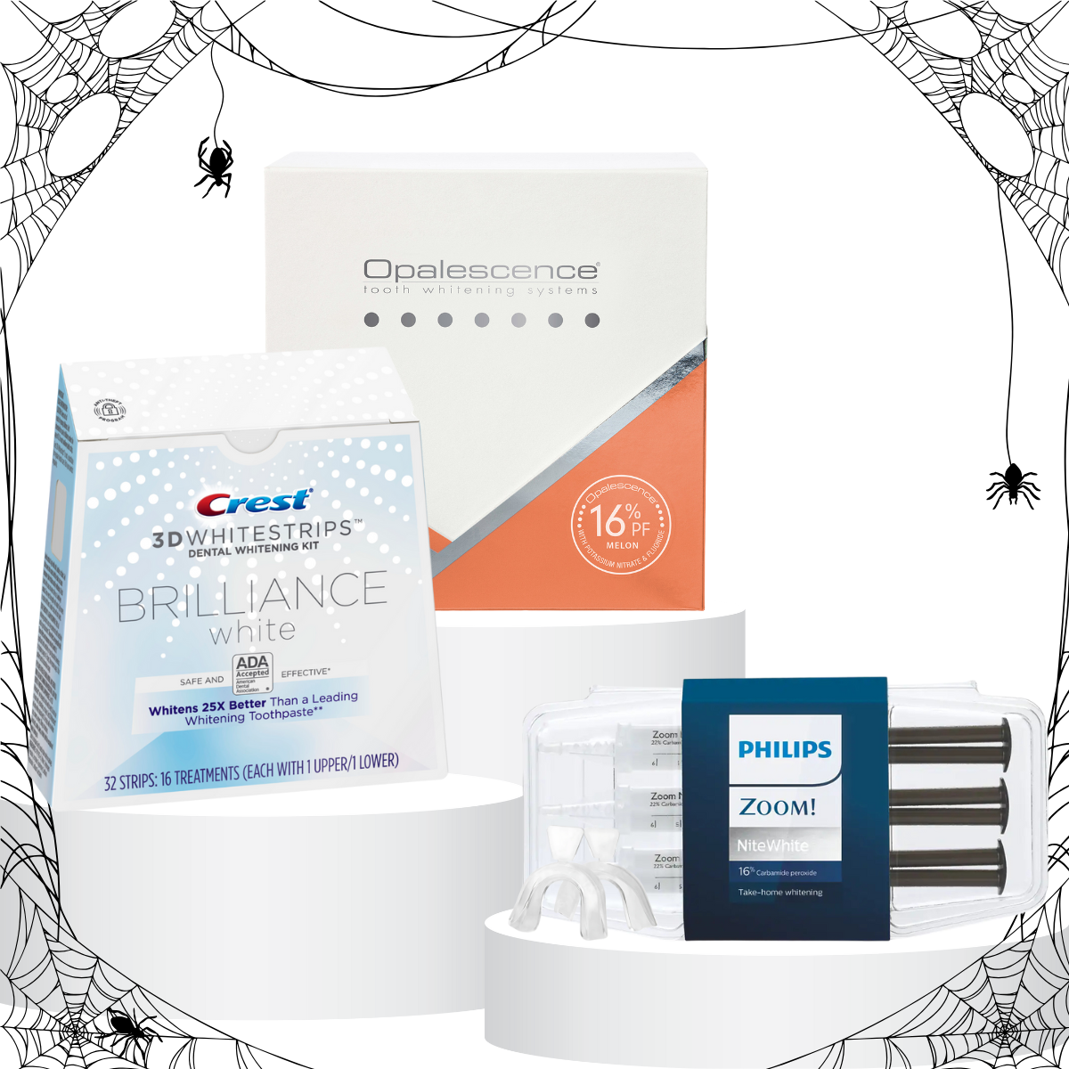 Prémiová súprava na bielenie zubov – Crest Brilliance + Opalescence PF16% + Philips Zoom 16%